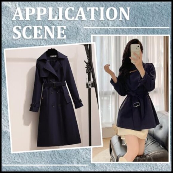 Adjustable Overcoat Waistband with Buckle Cloth Sash Belt main image 6